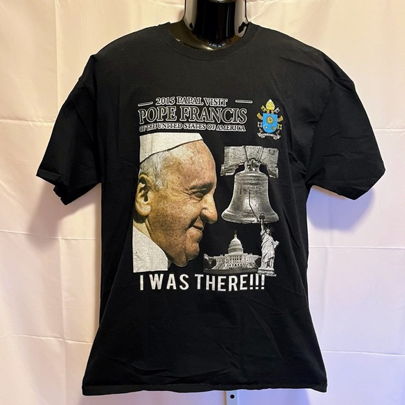 Pope Francis 2015 Papal Visit Shirt XL I Was There USA Liberty Bell Catholic Tee - Picture 1 of 3